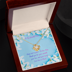 Home is My Mom - Love Knot necklace (for Mom)