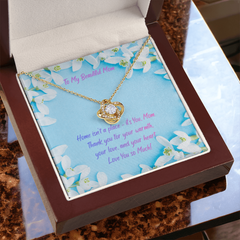 Home is My Mom - Love Knot necklace (for Mom)