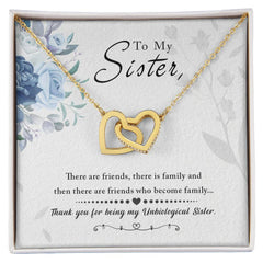 To My Sister - Interlocking Hearts Necklace (For Friend)