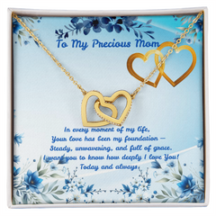 Today & Always! - Interlocking Hearts Necklace (for Mom)