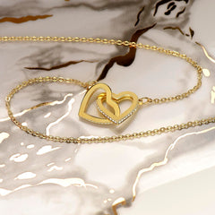 World's Best Mom Ever - Interlocking Hearts Necklace