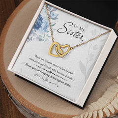 To My Sister - Interlocking Hearts Necklace (For Friend)