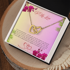 My Heart is Forever With Yours - Interlocking Hearts Necklace (To My Love)