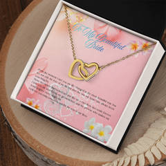 My Heart Is Yours Forever - Interlocking Hearts necklace (To My Beautiful Bride, Wife)