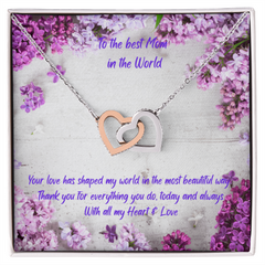 World's Best Mom Ever - Interlocking Hearts Necklace