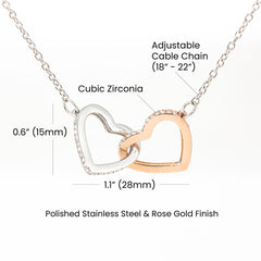 World's Best Mom Ever - Interlocking Hearts Necklace