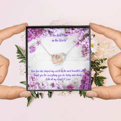 World's Best Mom Ever - Interlocking Hearts Necklace
