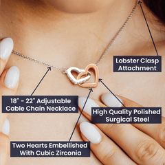 World's Best Mom Ever - Interlocking Hearts Necklace