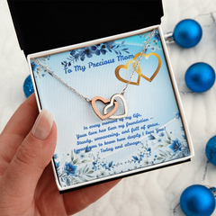 Today & Always! - Interlocking Hearts Necklace (for Mom)