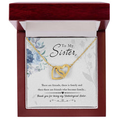 To My Sister - Interlocking Hearts Necklace (For Friend)