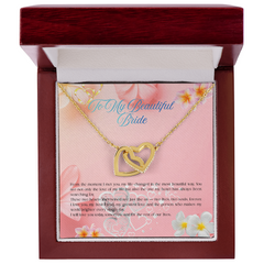 My Heart Is Yours Forever - Interlocking Hearts necklace (To My Beautiful Bride, Wife)