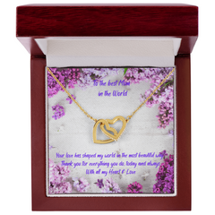 World's Best Mom Ever - Interlocking Hearts Necklace