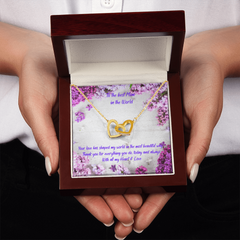 World's Best Mom Ever - Interlocking Hearts Necklace