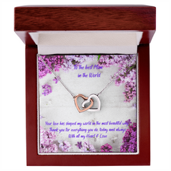 World's Best Mom Ever - Interlocking Hearts Necklace