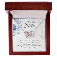To My Sister - Interlocking Hearts Necklace (For Friend)
