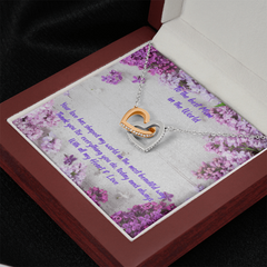 World's Best Mom Ever - Interlocking Hearts Necklace
