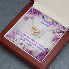 World's Best Mom Ever - Interlocking Hearts Necklace