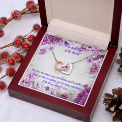 World's Best Mom Ever - Interlocking Hearts Necklace