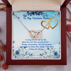 Today & Always! - Interlocking Hearts Necklace (for Mom)