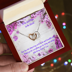 World's Best Mom Ever - Interlocking Hearts Necklace