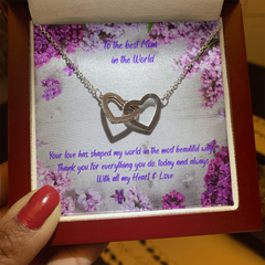 World's Best Mom Ever - Interlocking Hearts Necklace