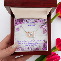 World's Best Mom Ever - Interlocking Hearts Necklace