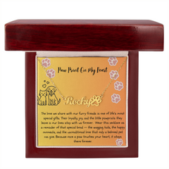 Paw Prints On My Heart - Paw Print Name Necklace