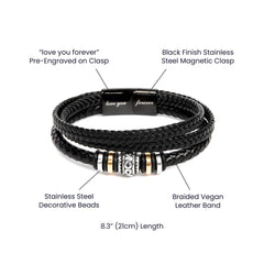 Your Smile - Mens Leather Bracelet (For Son)