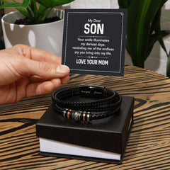 Your Smile - Mens Leather Bracelet (For Son)