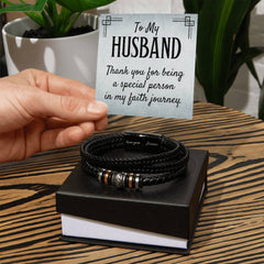 Being Special - Mens Leather Bracelet (For Husband)