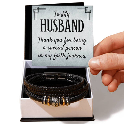 Being Special - Mens Leather Bracelet (For Husband)
