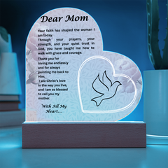 A Mother's Light - Heart Acrylic Plaque from Daughter