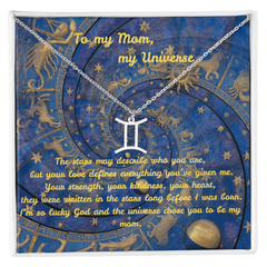 My Universe - Zodiac Name Necklace (for Mom)