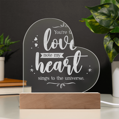 Love Heart Acrylic Sign