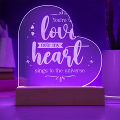Love Heart Acrylic Sign