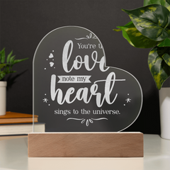 Love Heart Acrylic Sign