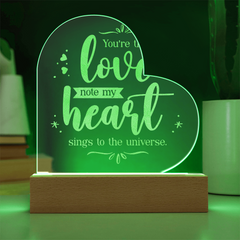 Love Heart Acrylic Sign