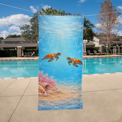 Tropical Sea Turtles Paradise - Beach Towel