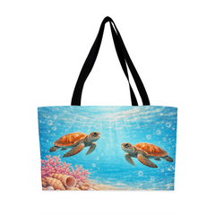 Tropical Sea Turtles Paradize - Beach Tote Bag