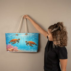 Tropical Sea Turtles Paradize - Beach Tote Bag