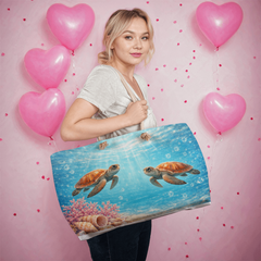 Tropical Sea Turtles Paradize - Beach Tote Bag