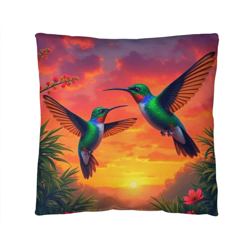 Hummingbird Paradise - Indoor/Outdoor Pillow