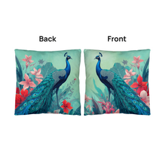 Peacock Elegance - indoor/Outdoor Pillow