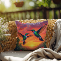 Hummingbird Paradise - Indoor/Outdoor Pillow