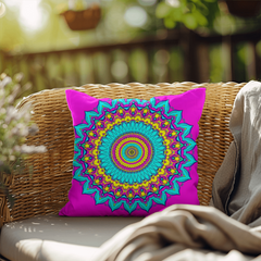 Cosmic Serenity Mandala- Indoor/Outdoor Pillow