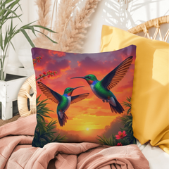 Hummingbird Paradise - Indoor/Outdoor Pillow
