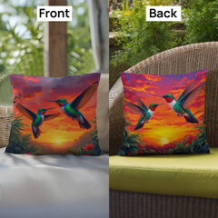 Hummingbird Paradise - Indoor/Outdoor Pillow