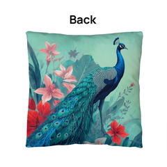 Peacock Elegance - indoor/Outdoor Pillow