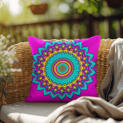 Cosmic Serenity Mandala- Indoor/Outdoor Pillow