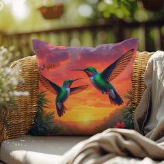 Hummingbird Paradise - Indoor/Outdoor Pillow